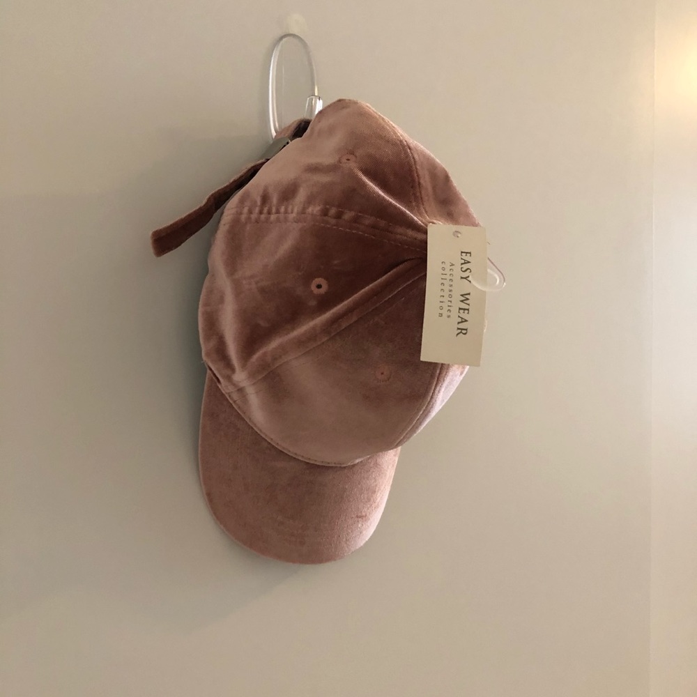 Blush Velvet Baseball Hat